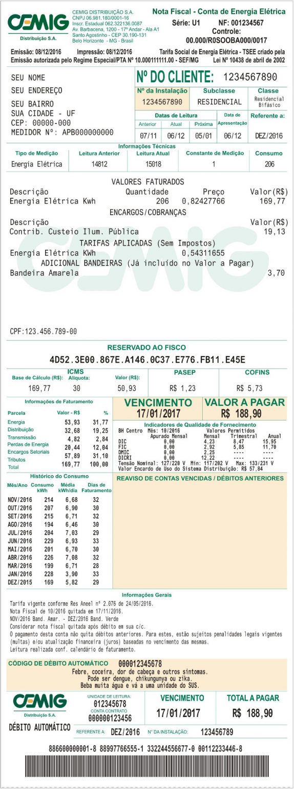 Conhe A As Informa Es Dispon Veis Na Conta De Energia El Trica Da