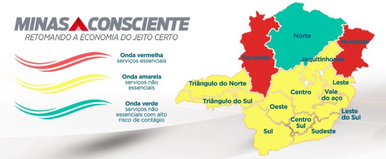 Macrorregião Norte e 16 microrregiões avançam para onda verde do Minas Consciente; Noroeste regride para vermelha