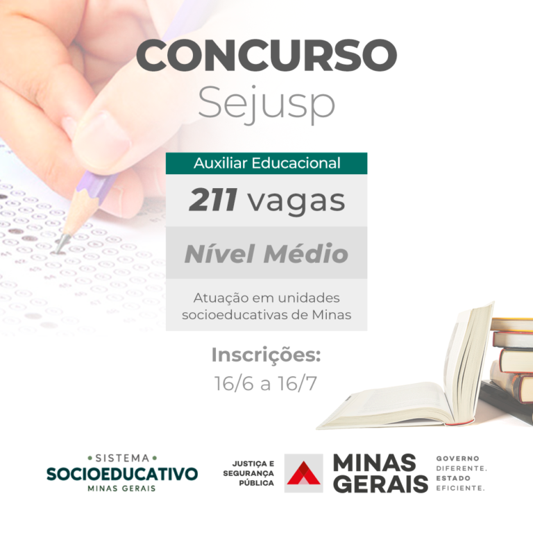 Sejusp abre concurso para auxiliar educacional