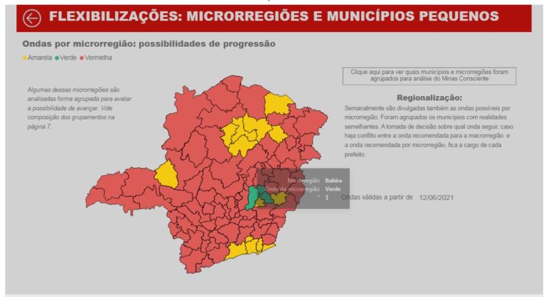 Itabira entra na Onda Verde, mas mantém medidas restritivas da Onda Amarela