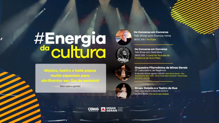 #EnergiadaCultura oferece oportunidade para jovens regentes de orquestras e oficina de teatro com uma das companhias mais importantes do país  