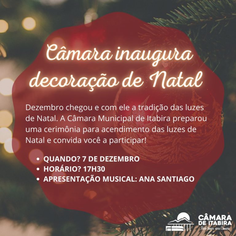 Câmara de Itabira inaugura decoração de Natal nesta terça-feira