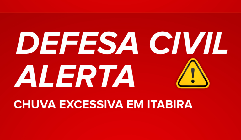 Alerta vermelho: Defesa Civil monitora situação e está de prontidão por causa de chuvas em Itabira