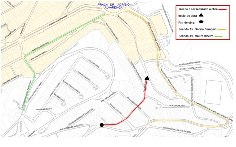 Alteração de trânsito na rua José Isidoro e adjacências a partir deste domingo