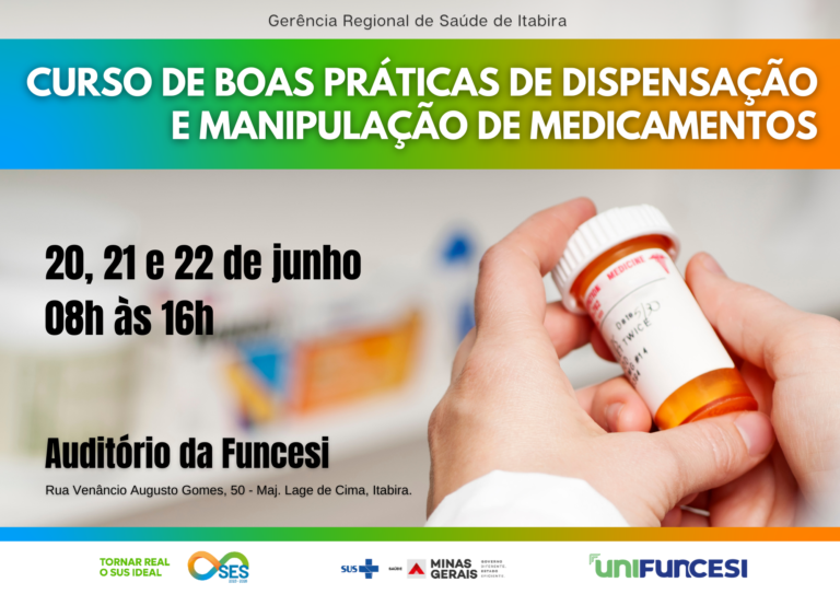 GRS Itabira realizará Curso de Boas Práticas de Dispensação e Manipulação de Medicamentos