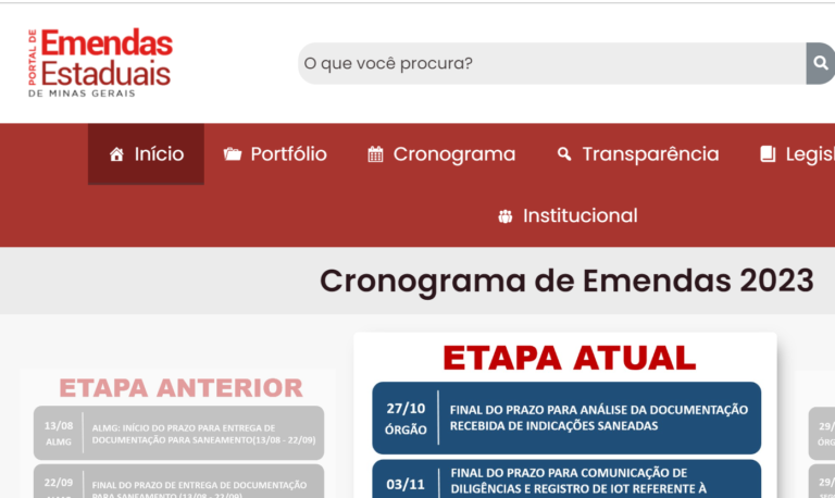 Governo de Minas lança nova versão do Portal de Emendas Estaduais