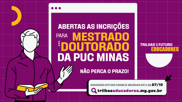 Trilhas de Futuro Educadores abre inscrições para cursos de mestrado e doutorado na PUC Minas