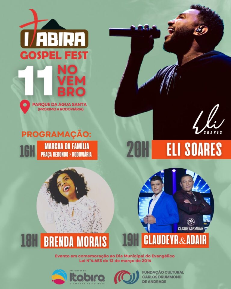 Confira a programação completa do Itabira Gospel Fest