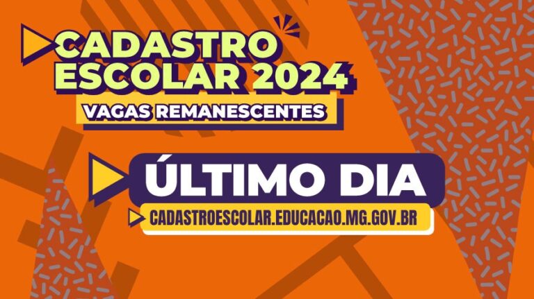 Cadastro Escolar 2024: hoje é o último dia de inscrições para vagas remanescentes