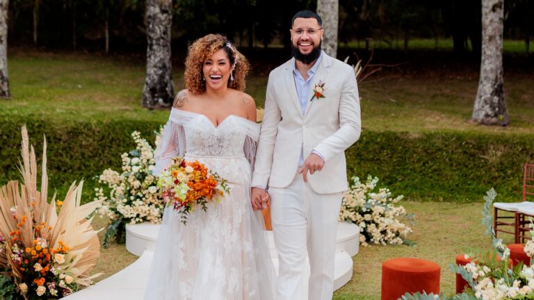Cantora Leidy Murilho se casa com Caio Souza em cerimônia emocionante ao ar livre em Santa Branca (SP)
