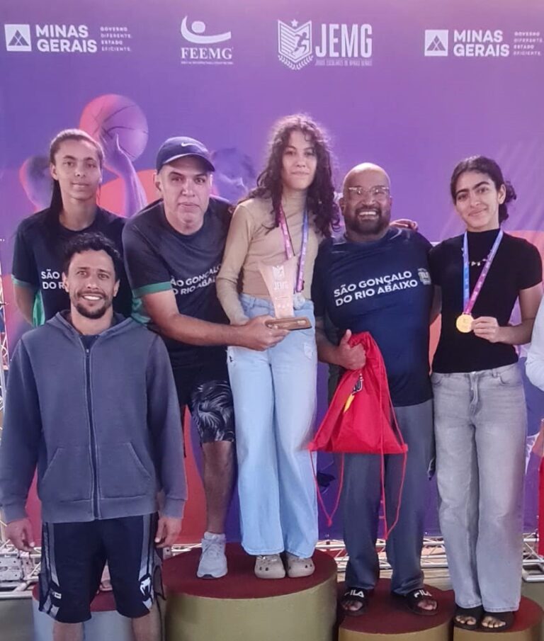 Equipe de São Gonçalo do Rio Abaixo fica em 3° lugar por equipes no JEMG