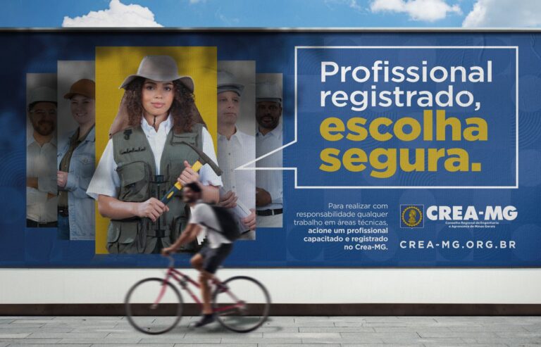 Campanha do Crea-MG reforça a importância do profissional registrado