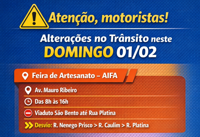 Interdições e alterações no trânsito em importantes vias do município em razão da realização de eventos culturais