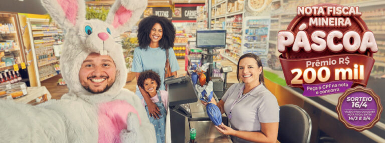 Termina neste domingo (5/4) o prazo para participar do sorteio de Páscoa da Nota Fiscal Mineira