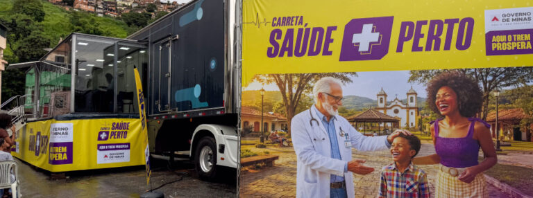 Mário Campos recebe Carreta Saúde Mais Perto com consultas e exames especializados